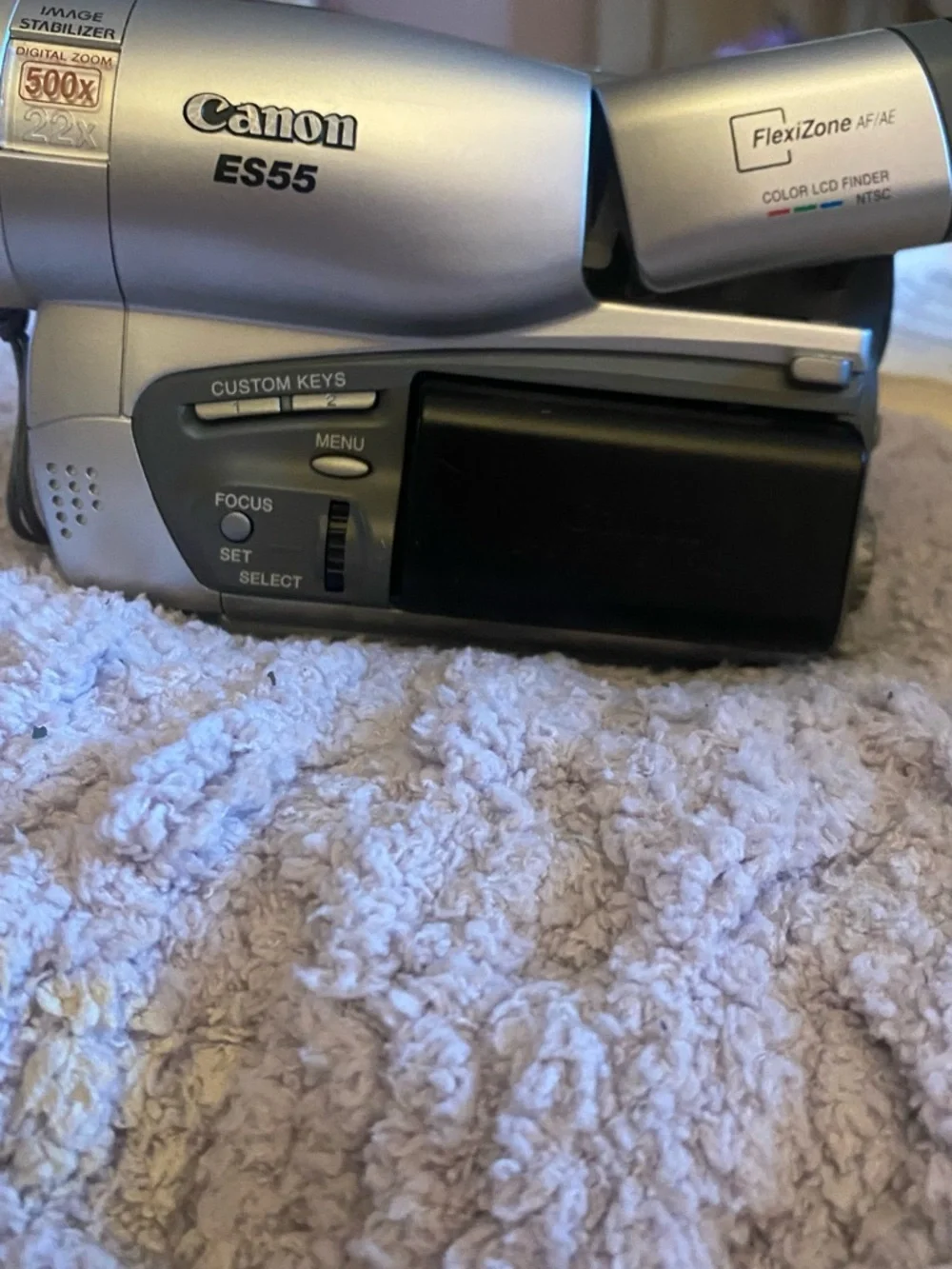Canon Silver Gray Handheld Camcorder with Carry Case